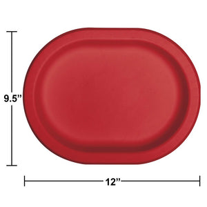 Classic Red Oval Platter (8 per Pkg) by Creative Converting