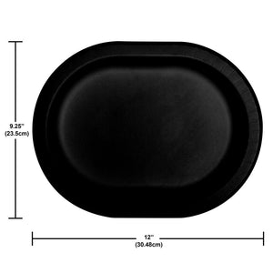 Black Velvet 12 inch Paper Oval Platter (8/Pkg)