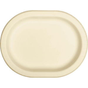 Bulk Pack of 16 Ivory Oval Platter