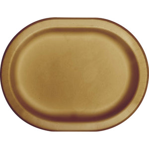 Bulk Pack of 16 Glittering Gold Oval Platter