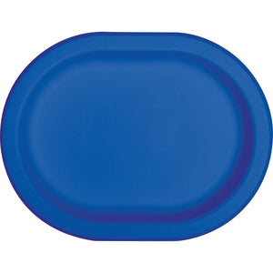 Cobalt 12 inch Paper Oval Platter (8/Pkg)