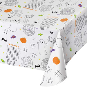 Halloween Activity Paper Tablecover (1 per Pkg)