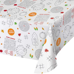 Thanksgiving Activity Paper Tablecover (1 per Pkg)