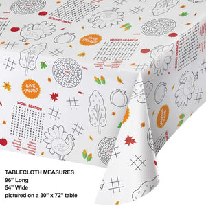 Thanksgiving Activity Paper Tablecover (1 per Pkg)