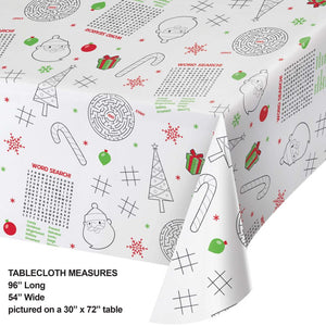 Christmas Decor Tablecover, Paper, Christmas Activity (1 per Pkg)