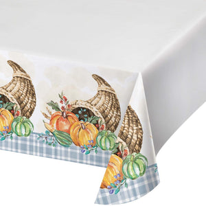 Bulk Pack of 2 Decadent Cornucopia Paper Tablecover