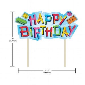 Block Bash Cake Topper (1 per Pkg) by Creative Converting