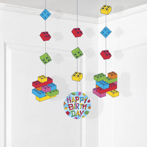 Block Bash Hanging Cutouts (3 per Pkg) by Creative Converting