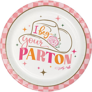 Bulk Pack of 16 I Beg Your Parton Luncheon Plate