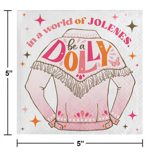 I Beg Your Parton Beverage Napkin, Be a Dolly Jacket (16 per Pkg) by Creative Converting