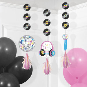 Birthday Beats Hanging Cutouts w/ Tassels (3 per Pkg) by Creative Converting