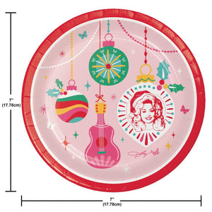 Holly Dolly 6.75 inch Paper Luncheon Plate (8/Pkg)