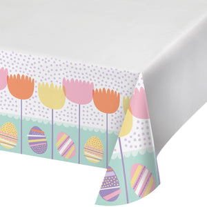 Easter-themed Paper Tablecover Border Print, 54"x with modern aesthetics, includes Modern Easter Paper Tablecover Border Print, 54"x 96".