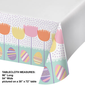 Modern Easter Paper Tablecover Border Print, 54"x 96"