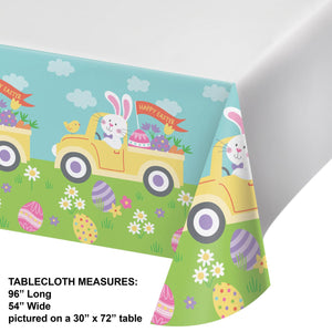 Hippity Hoppity Easter Paper Tablecover Border Print, 54"x 96"