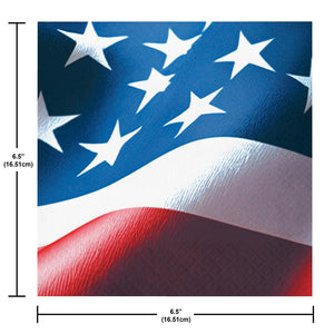 Freedom Flag 2-Ply Paper Luncheon Napkin (16/Pkg)