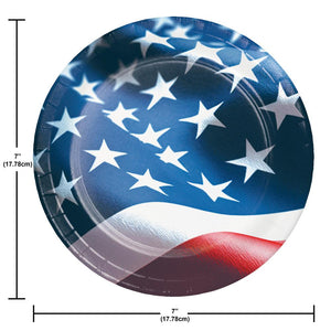 Freedom Flag 6.75 inch Paper Luncheon Plate (8/Pkg)