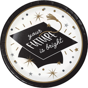 Glowing Grad 8.75 inch Paper Dinner Plate (8/Pkg)