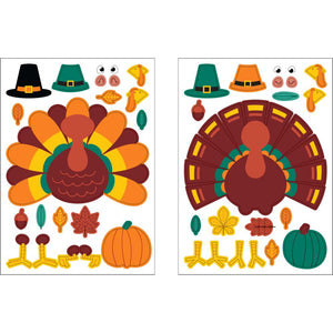 Build a Turkey Stickers (8/Pkg)