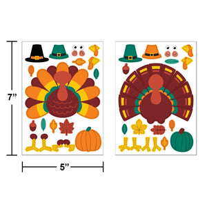 Build a Turkey Stickers (8/Pkg)