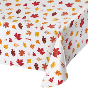 Fall Leaves 54" x 108" Plastic Tablecovers (1/Pkg)