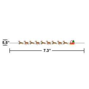 Santa Sleigh Shaped Banner with White Twine (1/Pkg)