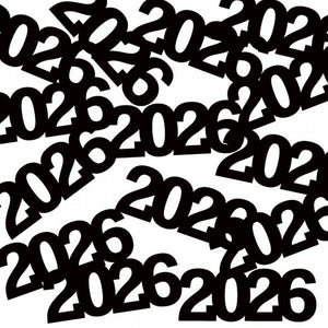 2026 New Year Confetti Black (1/Pkg)