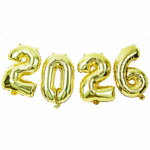 Gold "2026" New Year Balloon Banner (1/Pkg)