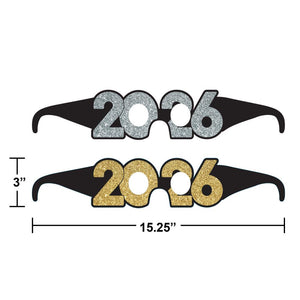 2026 New Year Paper Glasses (6/Pkg)