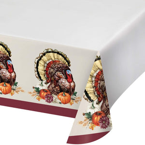 Vintage Turkey Paper Tablecover (1/Pkg)