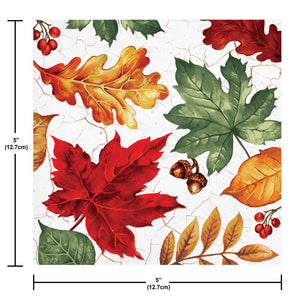 Autumn Air 2-Ply Paper Beverage Napkin (16/Pkg)