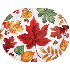 Autumn Air 12 inch Paper Oval Platter (8/Pkg)