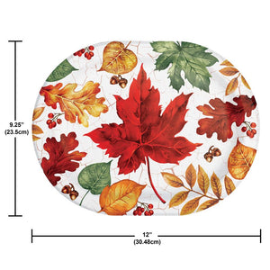 Autumn Air 12 inch Paper Oval Platter (8/Pkg)