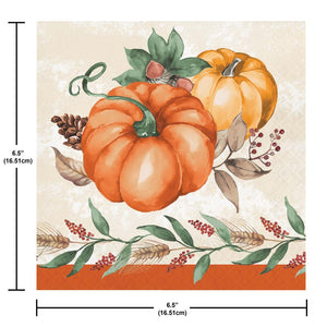 Harvest Delight 2-Ply Paper Luncheon Napkin (16/Pkg)