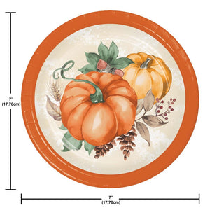 Harvest Delight 6.75 inch Paper Luncheon Plate (8/Pkg)