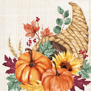 Fall Feast 2-Ply Paper Luncheon Napkin (16/Pkg)