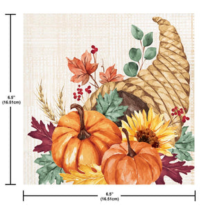 Fall Feast 2-Ply Paper Luncheon Napkin (16/Pkg)