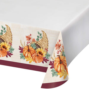 Fall Feast Paper Tablecover, 54" x 102" (1/Pkg)