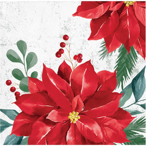 Festive Floral 2-Ply Paper Beverage Napkin (16/Pkg)