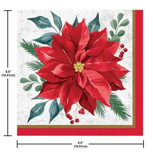 Festive Floral 2-Ply Paper Luncheon Napkin (16/Pkg)