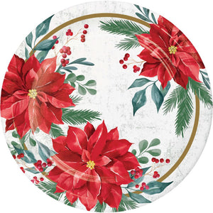 Festive Floral 8.75 inch Paper Dinner Plate (8/Pkg)