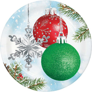 Classical Christmas 8.75 inch Paper Dinner Plate (8/Pkg)