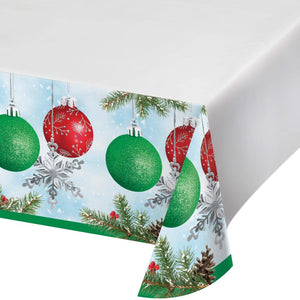 Classical Christmas Paper Tablecover, 54" x 102" (1/Pkg)