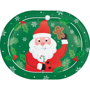 Christmas Cheer 12 inch Paper Oval Platter (8/Pkg)