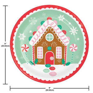 Holiday Sweets 8.75 inch Paper Dinner Plate (8/Pkg)