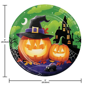 Perfectly Pumpkin 8.75 inch Paper Dinner Plate (8/Pkg)