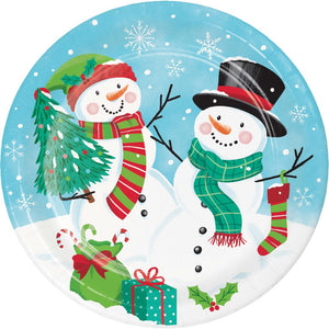 Frosty Friends 8.75 inch Paper Dinner Plate (8/Pkg)