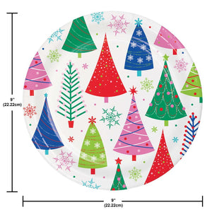 Joyful and Jolly 8.75 inch Paper Dinner Plate (8/Pkg)