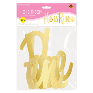 Beistle Foil He Is Risen Streamer