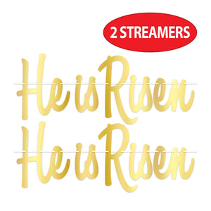 Beistle Foil He Is Risen Streamer